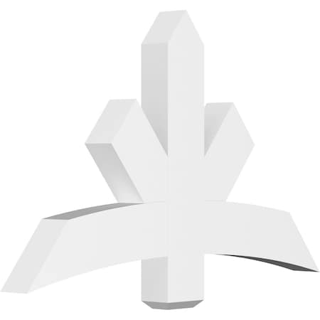 Ekena Millwork Alberta Architectural Grade PVC Gable Bracket, 48"W x 30"H x 4"D x 6"F, 15/12 Pitch GBP048X30X0406ALB00